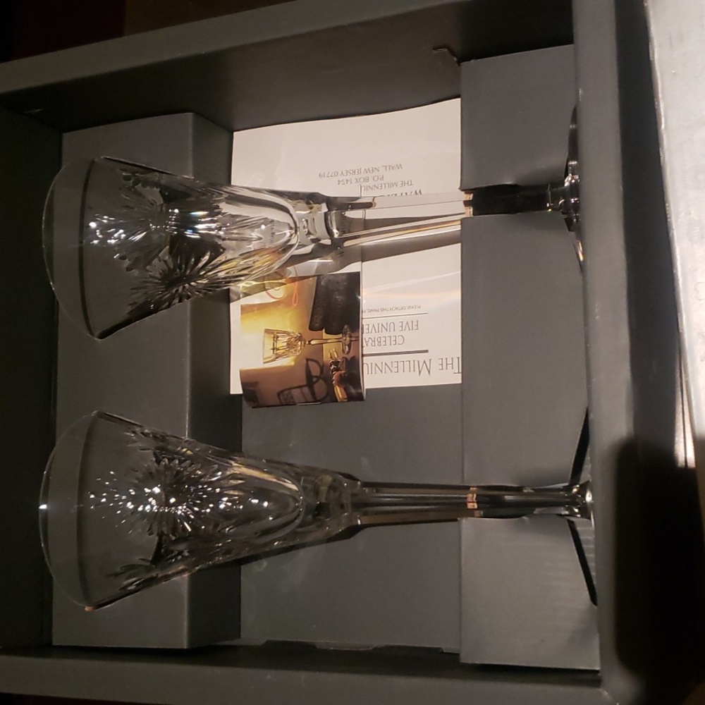 Waterford Millennium Toasting Flutes